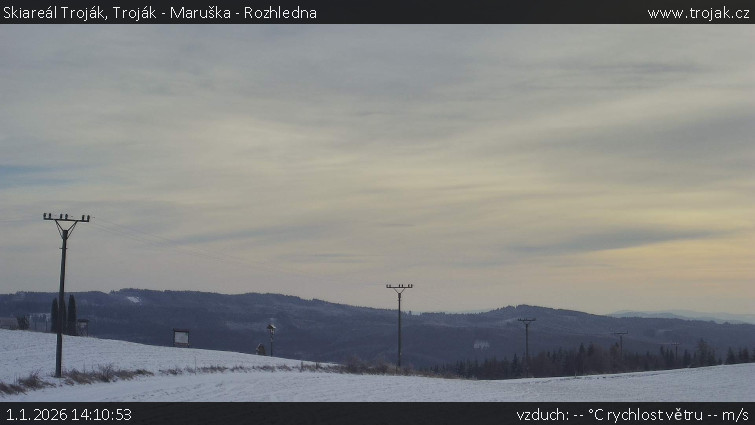 Skiareál Troják - Troják - Maruška - Rozhledna - 1.1.2026 v 14:10