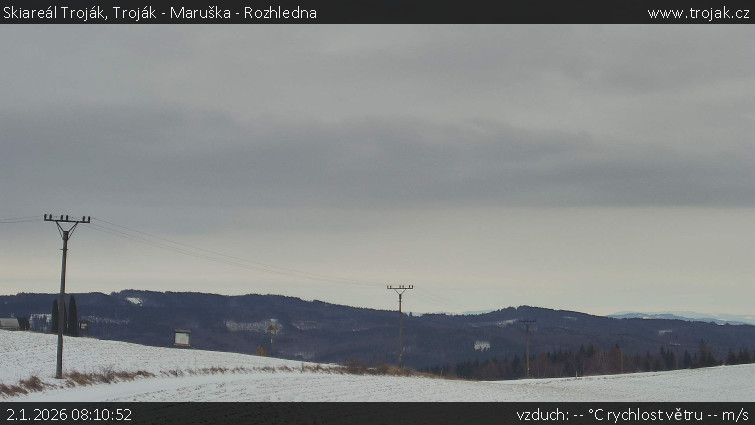 Skiareál Troják - Troják - Maruška - Rozhledna - 2.1.2026 v 08:10