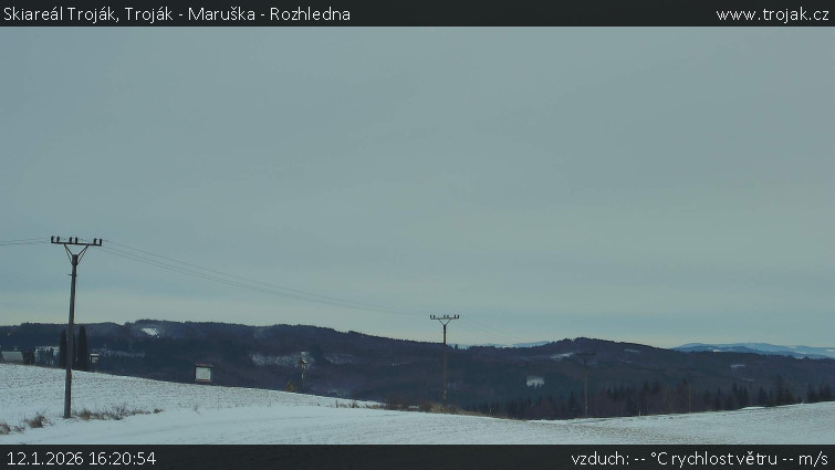 Skiareál Troják - Troják - Maruška - Rozhledna - 12.1.2026 v 16:20
