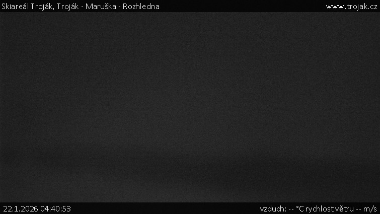 Skiareál Troják - Troják - Maruška - Rozhledna - 22.1.2026 v 04:40