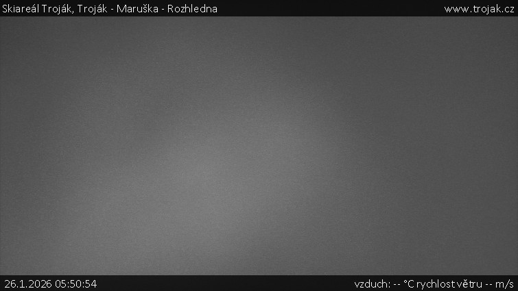 Skiareál Troják - Troják - Maruška - Rozhledna - 26.1.2026 v 05:50
