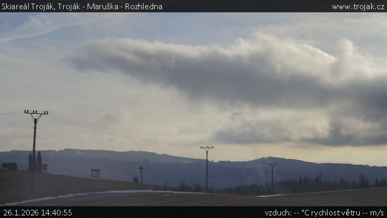 Skiareál Troják - Troják - Maruška - Rozhledna - 26.1.2026 v 14:40