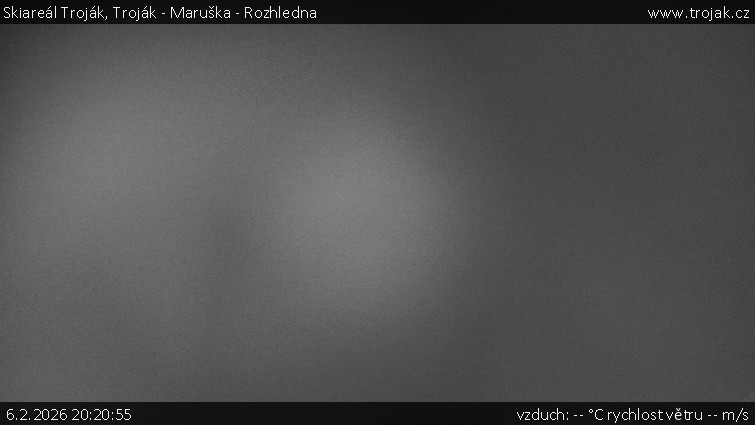 Skiareál Troják - Troják - Maruška - Rozhledna - 6.2.2026 v 20:20