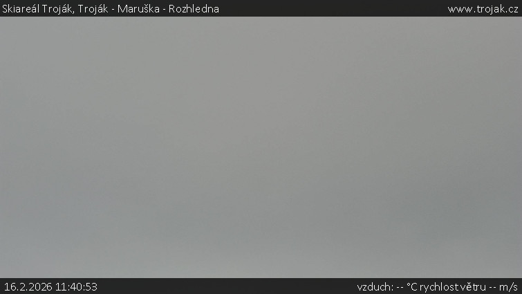 Skiareál Troják - Troják - Maruška - Rozhledna - 16.2.2026 v 11:40