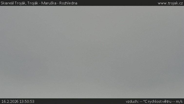 Skiareál Troják - Troják - Maruška - Rozhledna - 16.2.2026 v 13:50