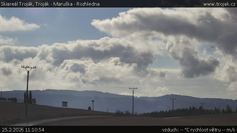 Skiareál Troják - Troják - Maruška - Rozhledna - 25.2.2026 v 11:10
