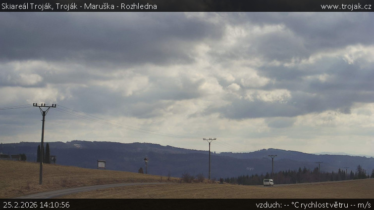 Skiareál Troják - Troják - Maruška - Rozhledna - 25.2.2026 v 14:10