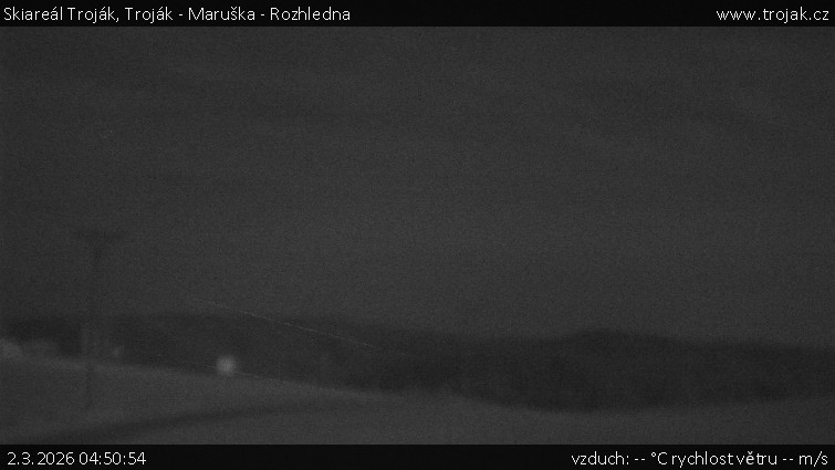 Skiareál Troják - Troják - Maruška - Rozhledna - 2.3.2026 v 04:50
