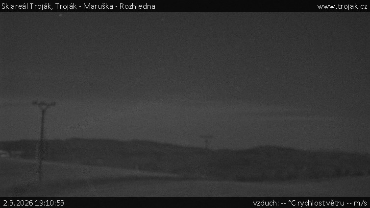 Skiareál Troják - Troják - Maruška - Rozhledna - 2.3.2026 v 19:10