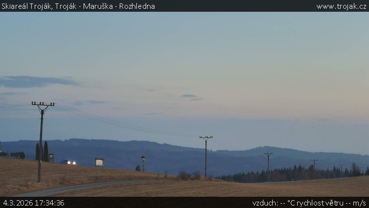 Skiareál Troják - Troják - Maruška - Rozhledna - 4.3.2026 v 17:34
