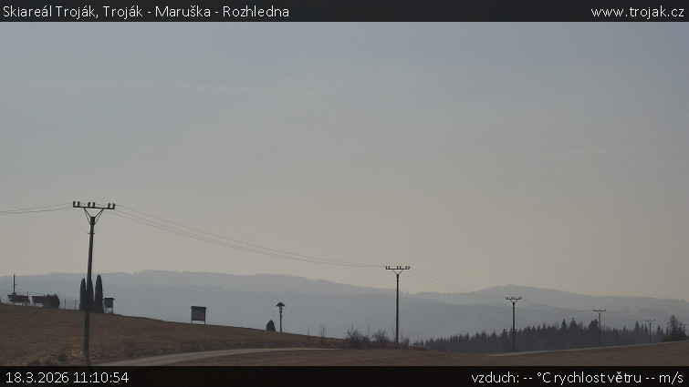 Skiareál Troják - Troják - Maruška - Rozhledna - 18.3.2026 v 11:10