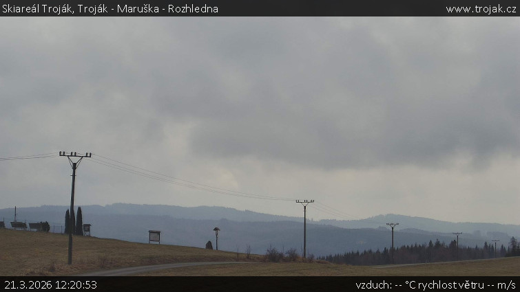 Skiareál Troják - Troják - Maruška - Rozhledna - 21.3.2026 v 12:20