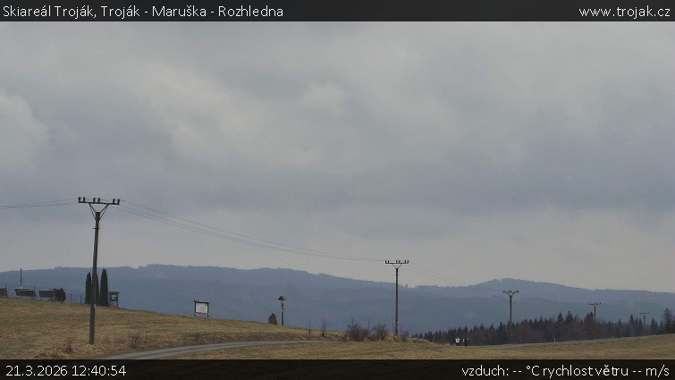 Skiareál Troják - Troják - Maruška - Rozhledna - 21.3.2026 v 12:40