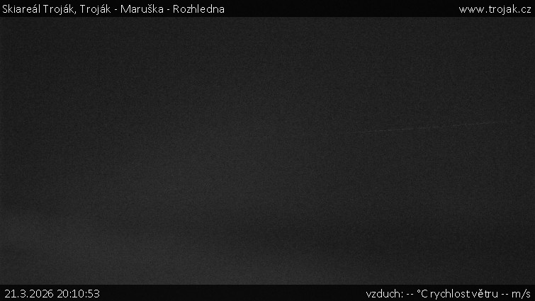 Skiareál Troják - Troják - Maruška - Rozhledna - 21.3.2026 v 20:10