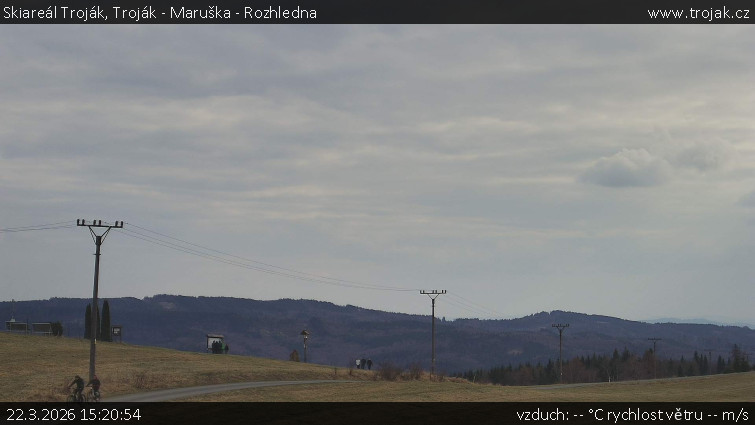 Skiareál Troják - Troják - Maruška - Rozhledna - 22.3.2026 v 15:20