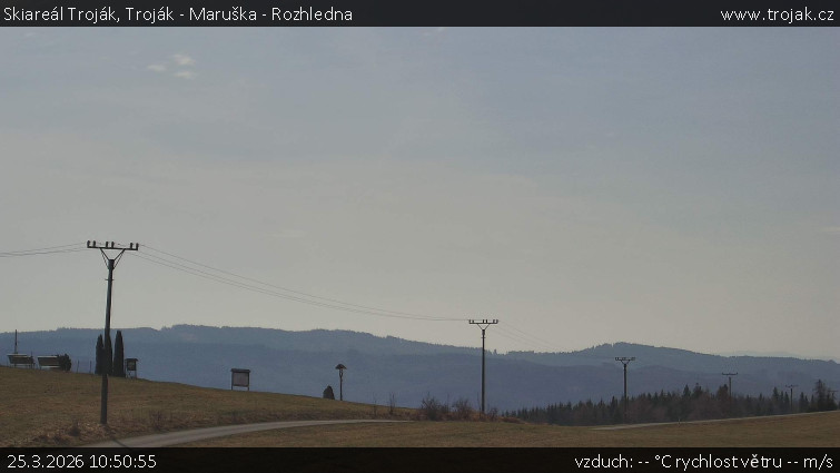 Skiareál Troják - Troják - Maruška - Rozhledna - 25.3.2026 v 10:50