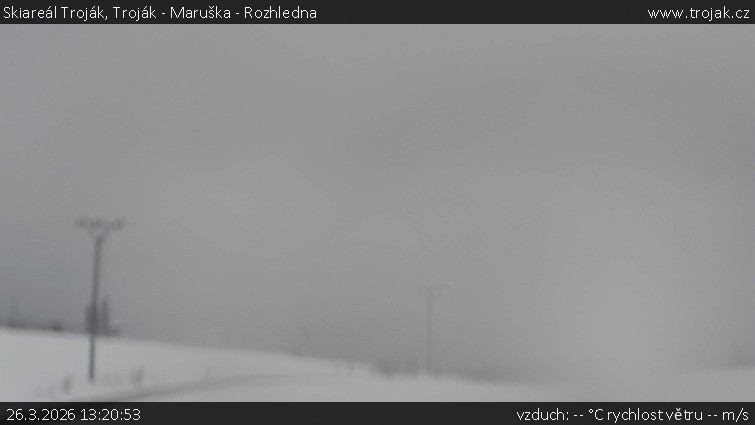 Skiareál Troják - Troják - Maruška - Rozhledna - 26.3.2026 v 13:20