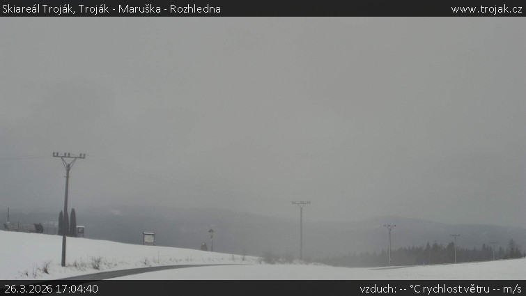 Skiareál Troják - Troják - Maruška - Rozhledna - 26.3.2026 v 17:04