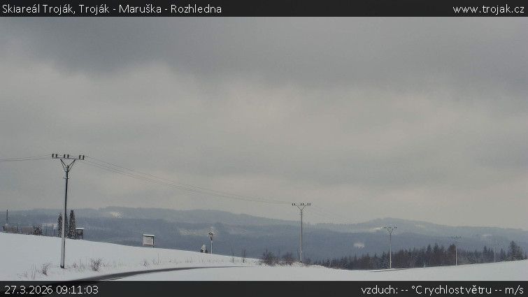 Skiareál Troják - Troják - Maruška - Rozhledna - 27.3.2026 v 09:11