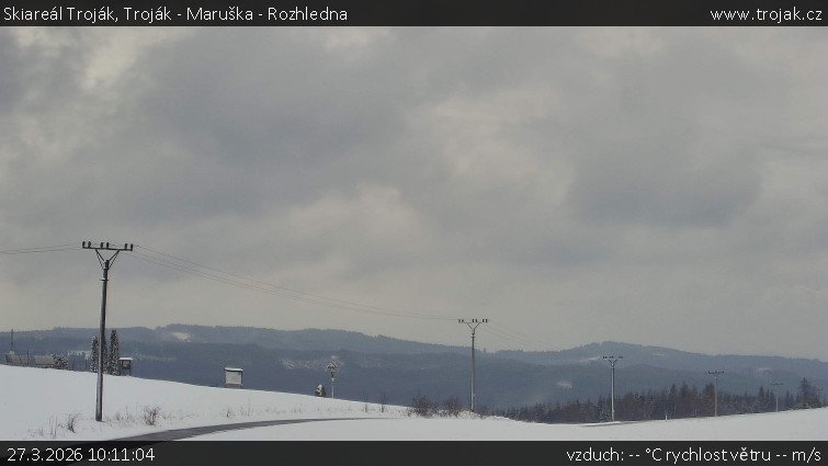 Skiareál Troják - Troják - Maruška - Rozhledna - 27.3.2026 v 10:11