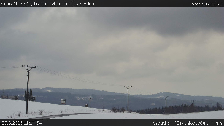 Skiareál Troják - Troják - Maruška - Rozhledna - 27.3.2026 v 11:10