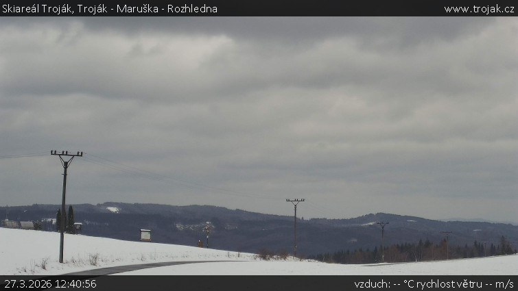 Skiareál Troják - Troják - Maruška - Rozhledna - 27.3.2026 v 12:40