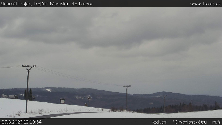 Skiareál Troják - Troják - Maruška - Rozhledna - 27.3.2026 v 13:10
