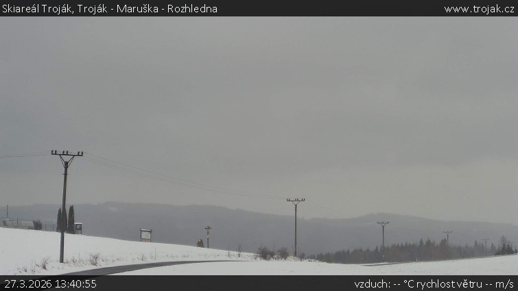 Skiareál Troják - Troják - Maruška - Rozhledna - 27.3.2026 v 13:40