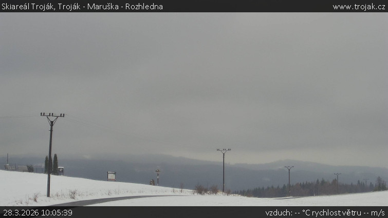 Skiareál Troják - Troják - Maruška - Rozhledna - 28.3.2026 v 10:05