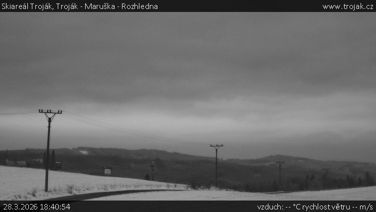 Skiareál Troják - Troják - Maruška - Rozhledna - 28.3.2026 v 18:40