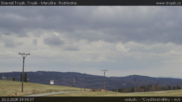 Skiareál Troják - Troják - Maruška - Rozhledna - 30.3.2026 v 14:34