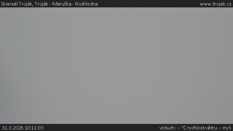 Skiareál Troják - Troják - Maruška - Rozhledna - 31.3.2026 v 10:11