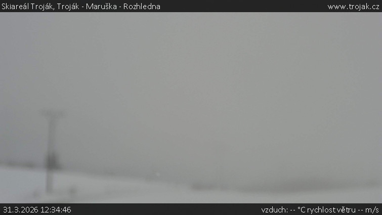 Skiareál Troják - Troják - Maruška - Rozhledna - 31.3.2026 v 12:34