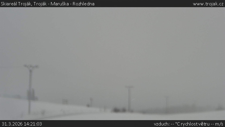 Skiareál Troják - Troják - Maruška - Rozhledna - 31.3.2026 v 14:21