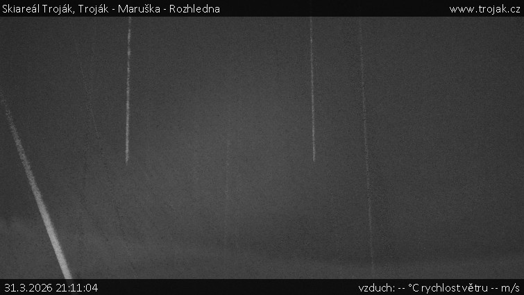 Skiareál Troják - Troják - Maruška - Rozhledna - 31.3.2026 v 21:11
