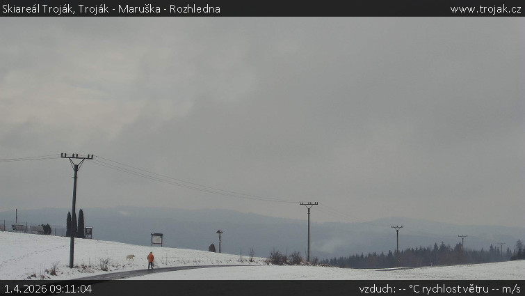 Skiareál Troják - Troják - Maruška - Rozhledna - 1.4.2026 v 09:11