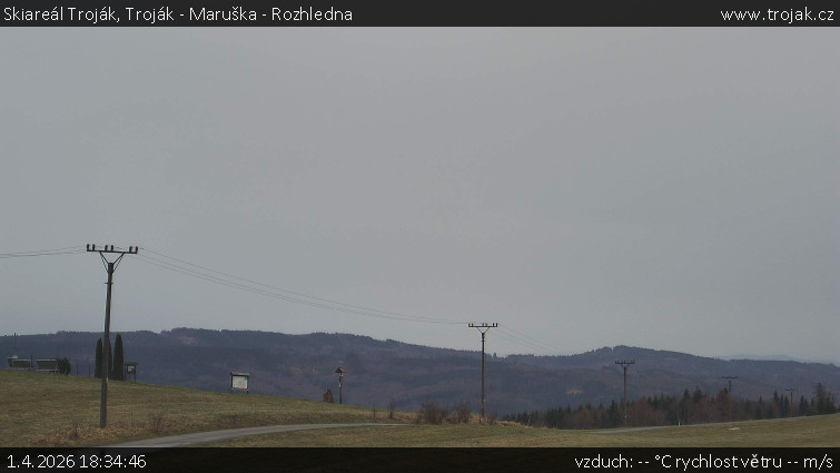 Skiareál Troják - Troják - Maruška - Rozhledna - 1.4.2026 v 18:34
