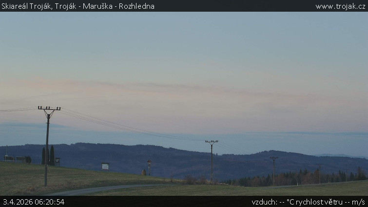Skiareál Troják - Troják - Maruška - Rozhledna - 3.4.2026 v 06:20