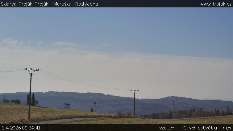 Skiareál Troják - Troják - Maruška - Rozhledna - 3.4.2026 v 09:34