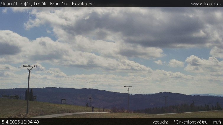 Skiareál Troják - Troják - Maruška - Rozhledna - 5.4.2026 v 12:34