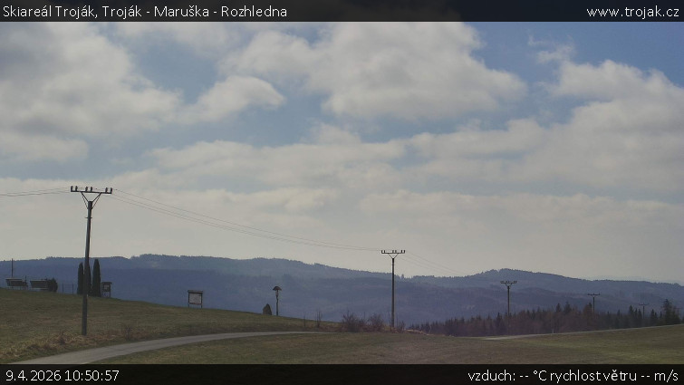Skiareál Troják - Troják - Maruška - Rozhledna - 9.4.2026 v 10:50