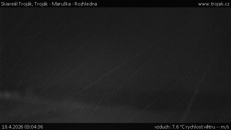 Skiareál Troják - Troják - Maruška - Rozhledna - 18.4.2026 v 03:04
