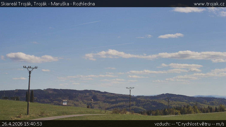 Skiareál Troják - Troják - Maruška - Rozhledna - 26.4.2026 v 15:40