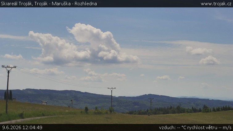 Skiareál Troják - Troják - Maruška - Rozhledna - 9.6.2026 v 12:04