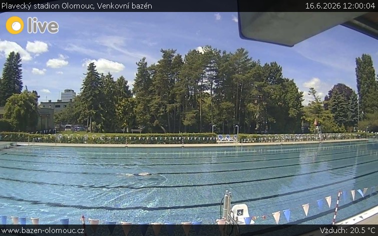 Plavecký stadion Olomouc - Venkovní bazén - 16.6.2026 v 12:00