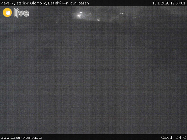 Plavecký stadion Olomouc - Dětstký venkovní bazén - 15.1.2026 v 19:30