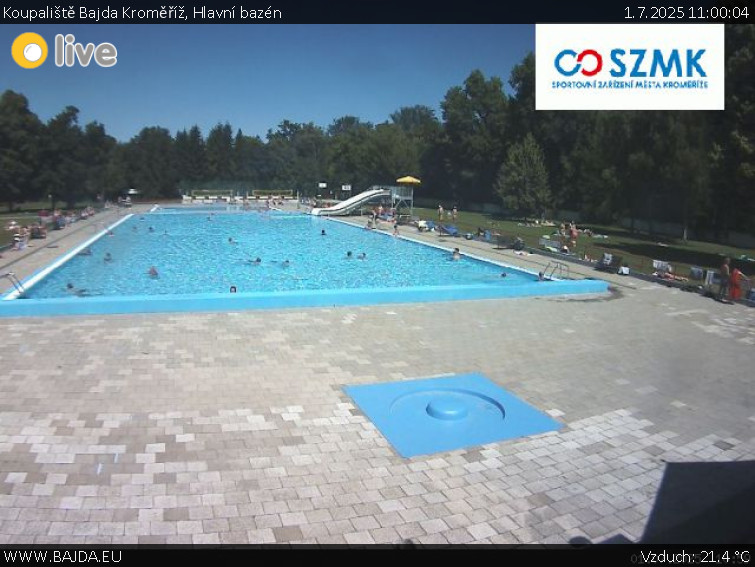 Koupaliště Bajda Kroměříž - Hlavní bazén - 1.7.2025 v 11:00 Koupaliště Bajda Kroměříž - Hlavní bazén - 1.7.2025 v 11:00