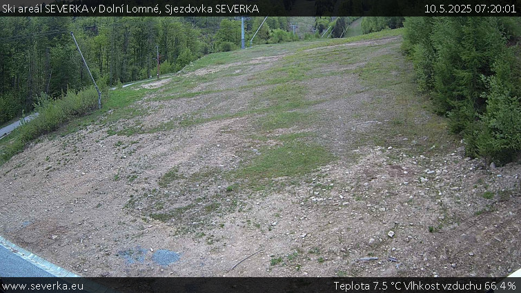 Ski areál SEVERKA v Dolní Lomné - Sjezdovka SEVERKA - 10.5.2025 v 07:20 Ski areál SEVERKA v Dolní Lomné - Sjezdovka SEVERKA - 10.5.2025 v 07:20