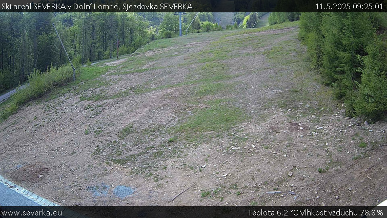 Ski areál SEVERKA v Dolní Lomné - Sjezdovka SEVERKA - 11.5.2025 v 09:25 Ski areál SEVERKA v Dolní Lomné - Sjezdovka SEVERKA - 11.5.2025 v 09:25