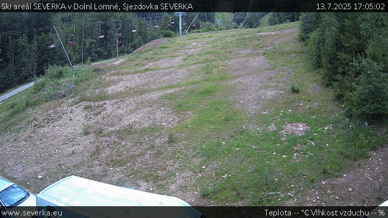Ski areál SEVERKA v Dolní Lomné - Sjezdovka SEVERKA - 13.7.2025 v 17:05 Ski areál SEVERKA v Dolní Lomné - Sjezdovka SEVERKA - 13.7.2025 v 17:05